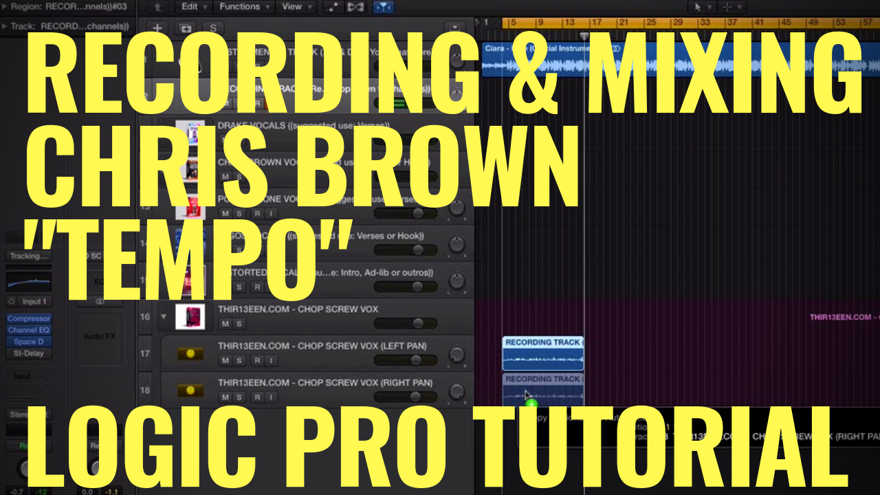 Vocal Effect Tutorial - Recording & Mixing Chris Brown In Logic Pro ...